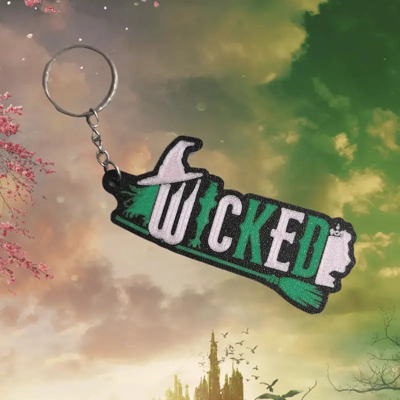 Wicked Musical keyring, Keychain - 3d printed, Wicked, Musical, Movie, keyring, keychain, Glinda,Elphaba, Defying gravity, 3d printed, 3d 0