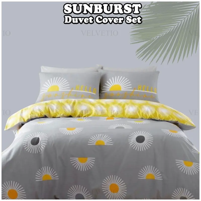 Summer Duvet Cover Set Reversible Quilt Covers Bedding Single Double King Size 4