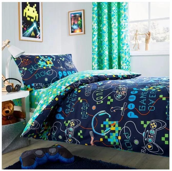 GAMER DUVET COVER SET Kids Reversible Bedding Covers Boys Girls Single Double 2