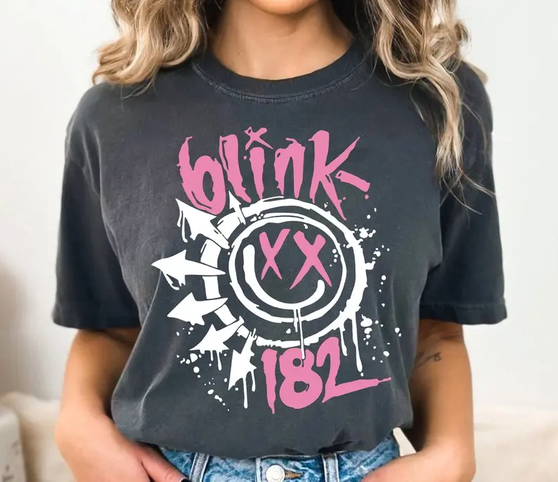Retro Blink 182 Rock Shirt, Smile Face T-Shirt, Retro Smile Face T-shirt, Cute Smile Shirt