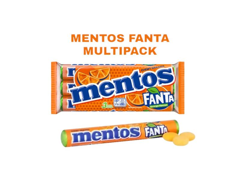 Product Introduction of Mentos Fanta Orange Triple Pack Candy Sweet Snack - Best Before 05/2026 - Bonbon 9
