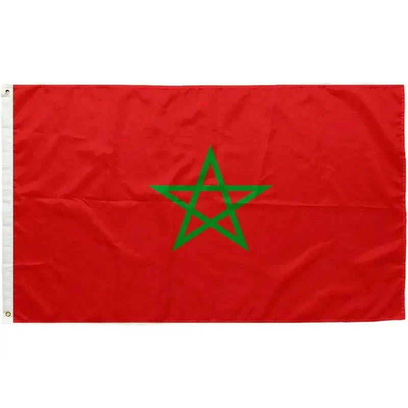 Morocco National Flags Events Pub BBQ Decorations for Rugby Cricket Football Sports 2023 World Cup Banner 5 X 3ft 1
