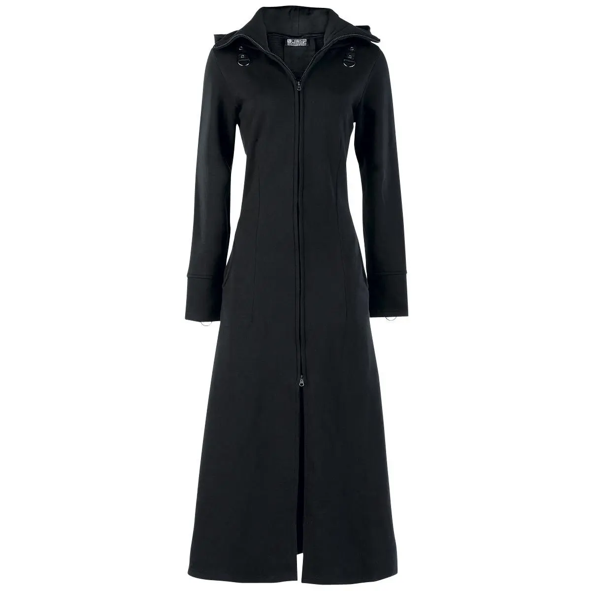 Poizen Industries Raven Coat Ladies Black Goth Emo Punk