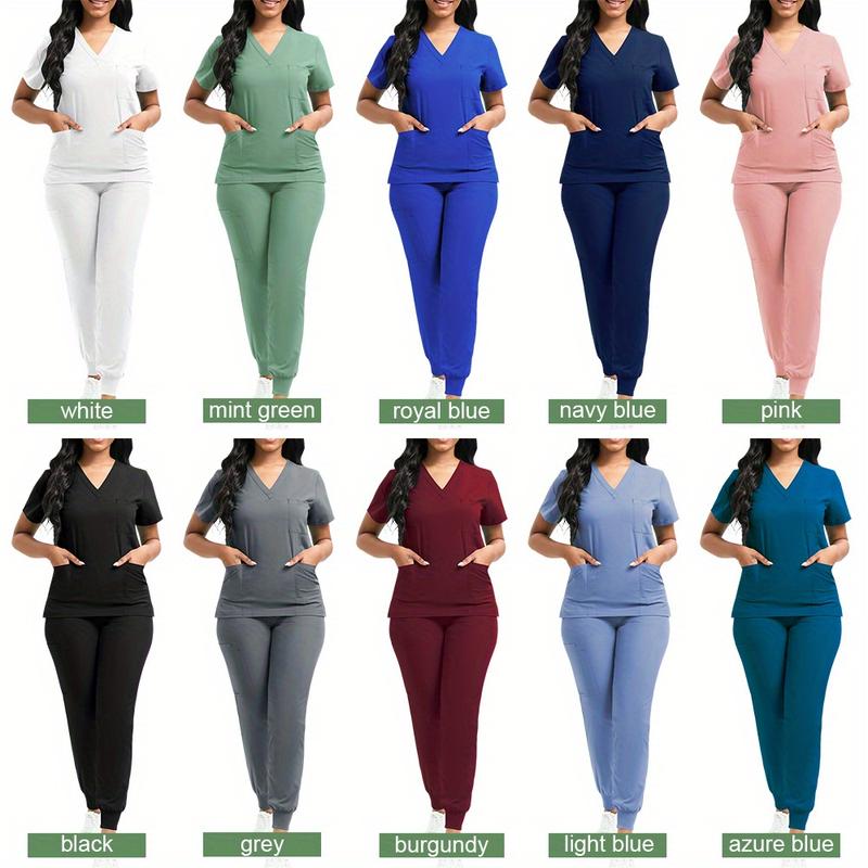 Product Introduction of Premium Polyester Nurse Scrub Set – Stylish Fitted Uniform with Badge Pouch | Perfect for Nurses & Veterinarians 5
