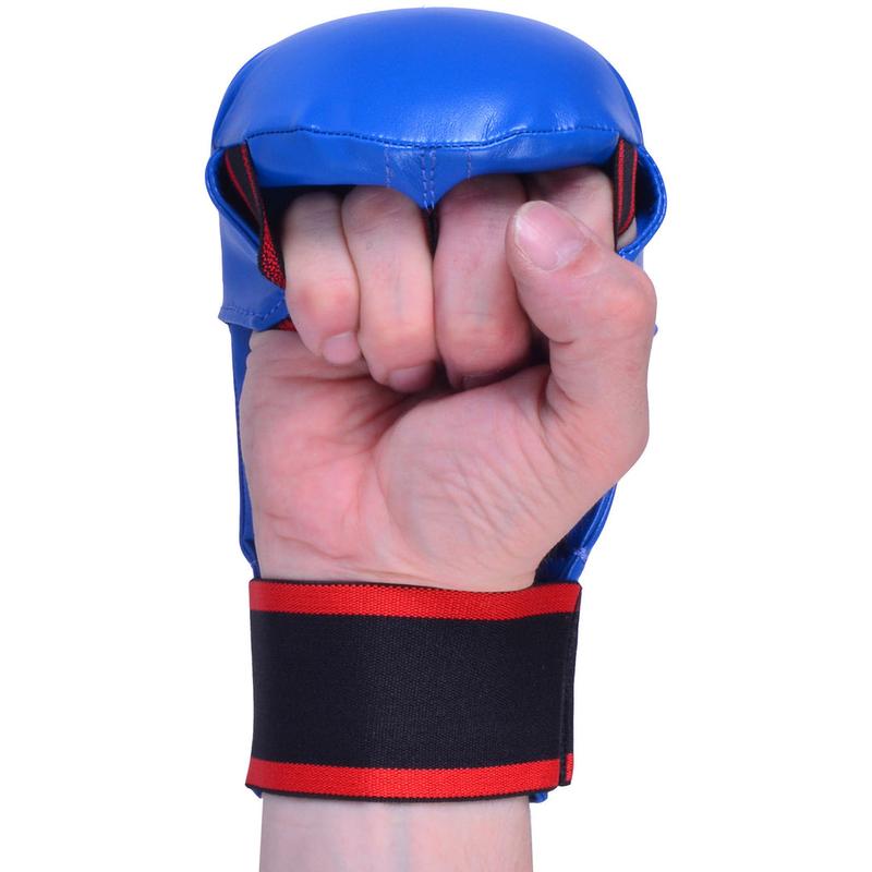 MAR | Blue Karate Mitts with Flexible Wrists, Karate Gloves for Martial Arts Fighting, Sparring & Training Gloves, MMA Gloves, Foam Padding Semi-Contact Gloves, Mixed Martial Arts Gloves 3
