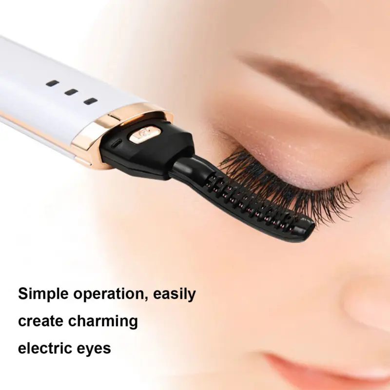 Electric Heated Eyelash Curler Tool Eyelash Curler USB 3 Gear Adjustable Makeup 4