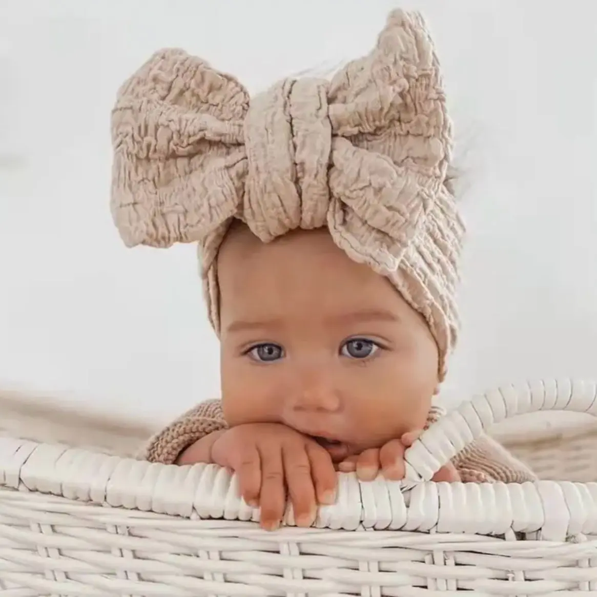 Baby girl large bow headband 0-1 year