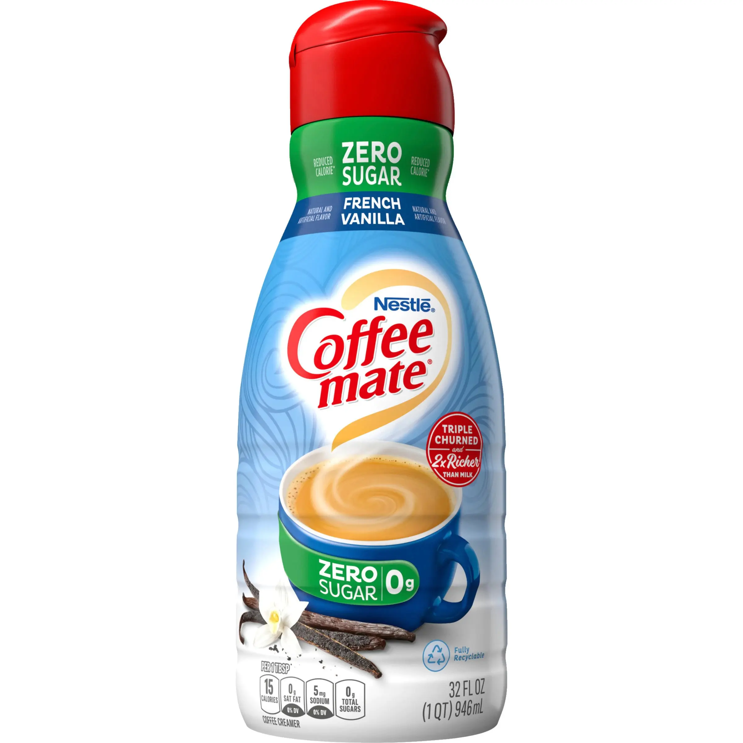 Coffee Mate French Vanilla Sugar Free Creamer 32oz (946ml)