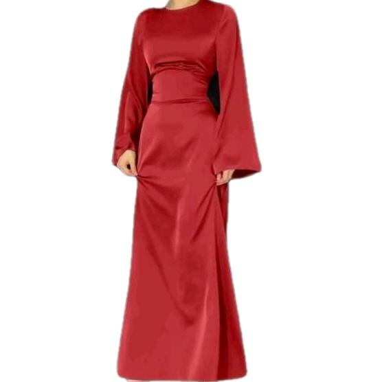 Laylah لَيْلَة Silk Satin glam abayas in minimalist style 4