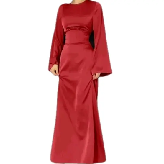 Laylah لَيْلَة Silk Satin glam abayas in minimalist style 4