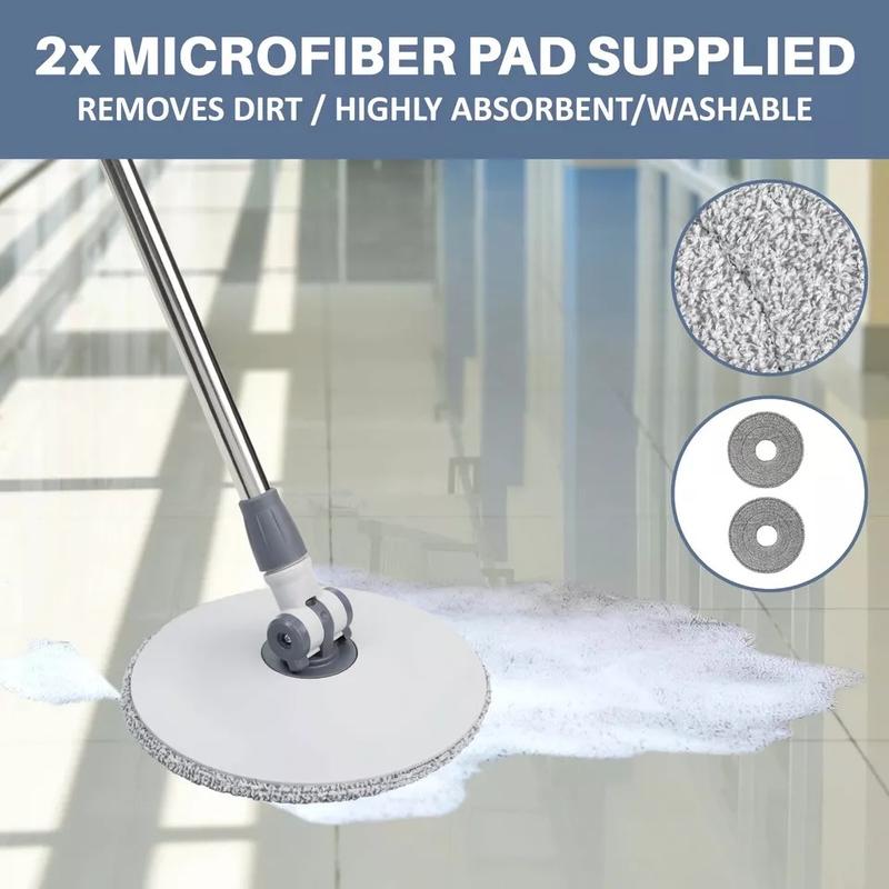 Self-Cleaning 360-Degree Rotate Spin Microfiber Mop and Bucket Set for Home Cleaning 4