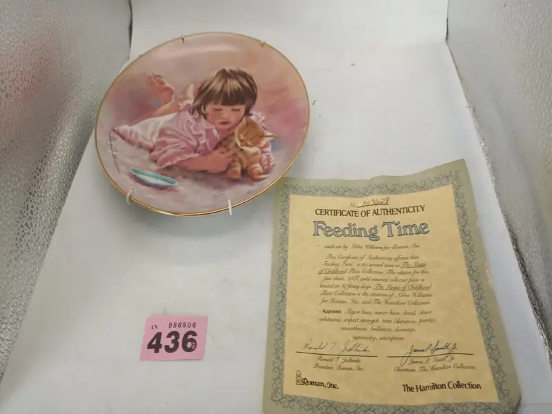 Hamilton Collection Plate Feeding Time Magic Childhood Decorative Plate With Coa