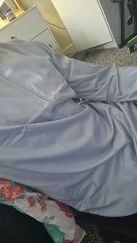 Product Review of Men's Light Grey Silky Thobe - Premium Shiny Material, Side Pockets, Zipper from 💫**💫 0