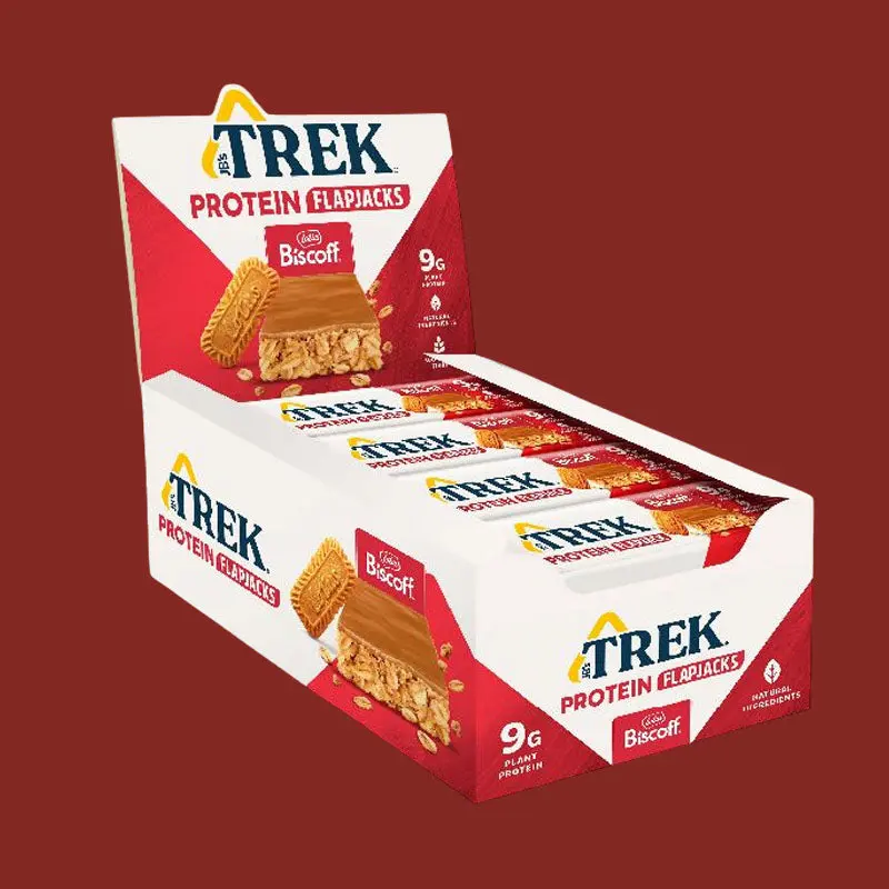 Trek Biscoff® Protein Flapjack Pack of 16 Snack Natural