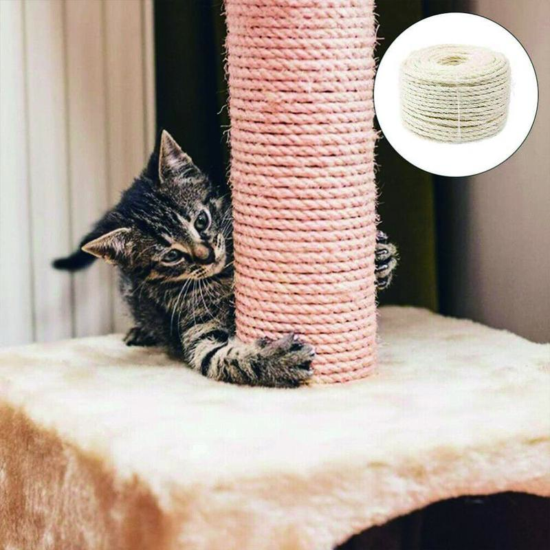Product Introduction of 60m Natural Sisal Rope Cat Cats Scratching Post Claw Control Toys Crafts Pet 25