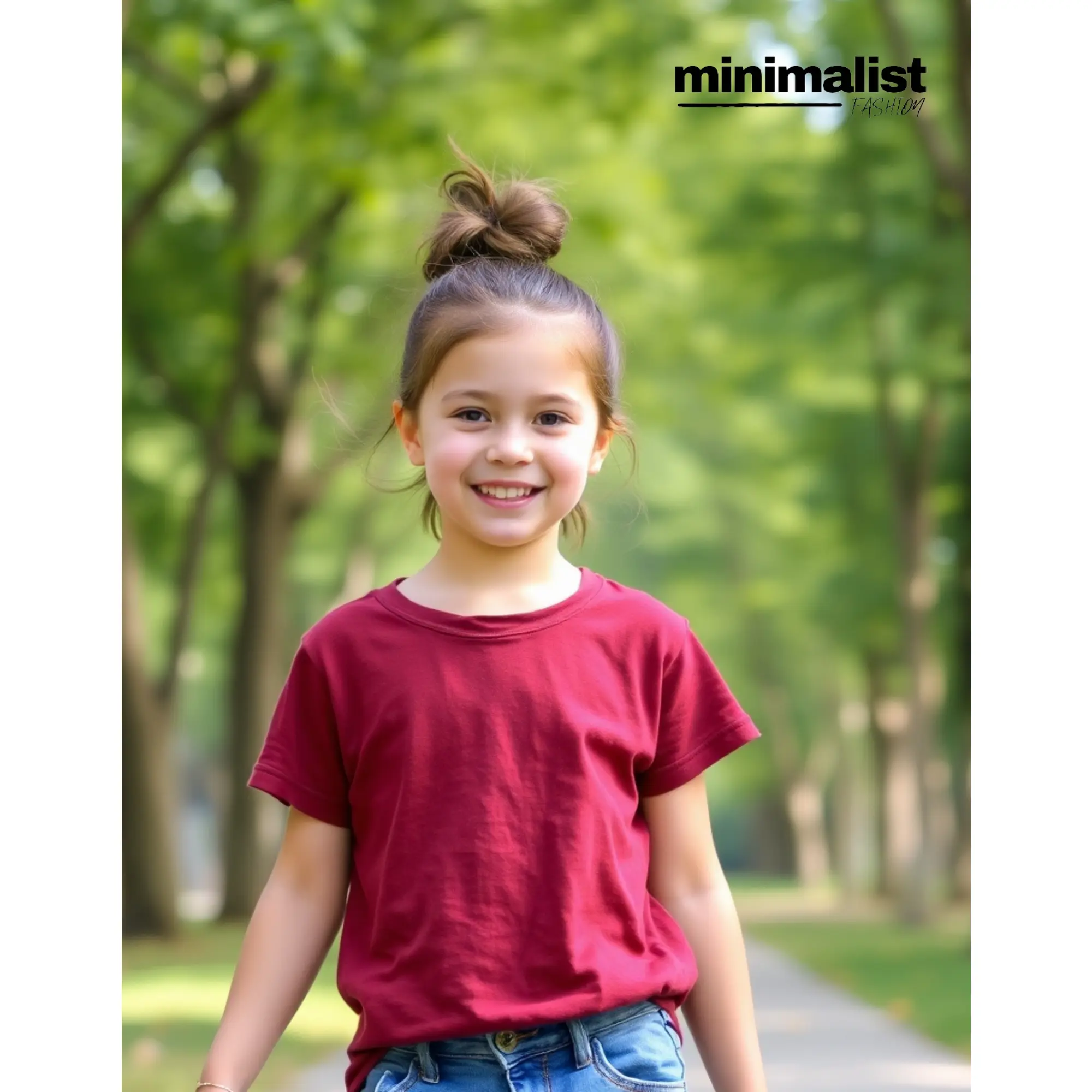 Burgundy Kids Cotton T-shirt