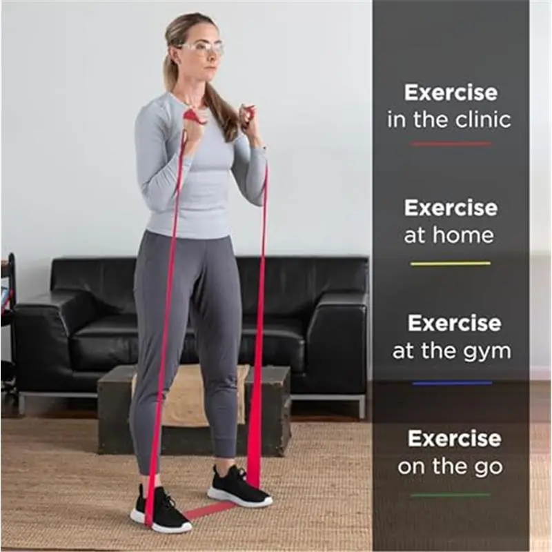 Resistance Bands Set, Resistance Bands for Exercise, Physical Therapy, Work-Outs/Gym, Strength Train at Home, Colour Coded by Resistance 7