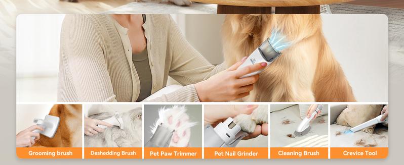Product Introduction of Dog Grooming Kit with Vacuum,Dog ClippersVacuum,12000Pa Powerful Suction 99% Pet Hair,Pet Grooming Vauum Kit with 7 Proven Tools for Shedding. Purchasing This Product Will Come with A Complimentary Exquisite Gift. 3