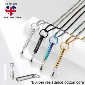 2025 New Breathing Resistance Whistle Necklace with Cotton Core,Stress Relief Necklace Anti Vaping Stop Smoking Mindful Breathing Tool,Breathlace Charm For Vape Smoke Addiction, Gifts for Men,Women,Rave Accessories,Smocare Quit Smoking Aids Breathlink UK