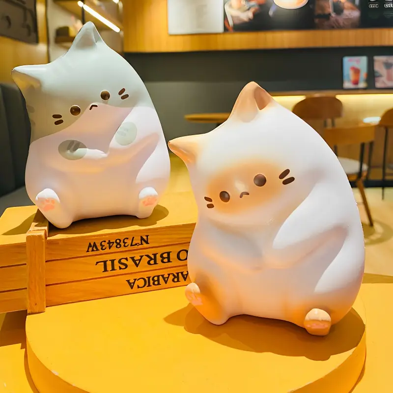 [Slow Rebound Stress Relieving Toys] Pinching, music, slow rebound, cat office ornaments, venting and stress relieving toys 1