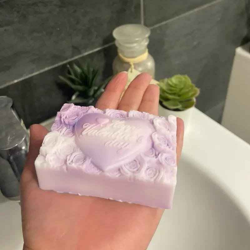 Handmade Lavender Soap Bar - Perfect Valentine's Day Gift for Body Care Comfort Cleanser Body Wash Cleansing Skin Care Skin Repair Scent Aroma Scented