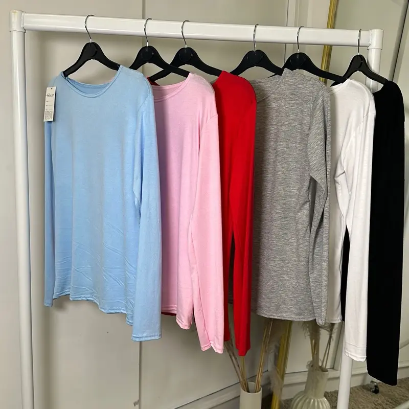 Women's Basic Jersey Longsleeve Top for Everyday Wear