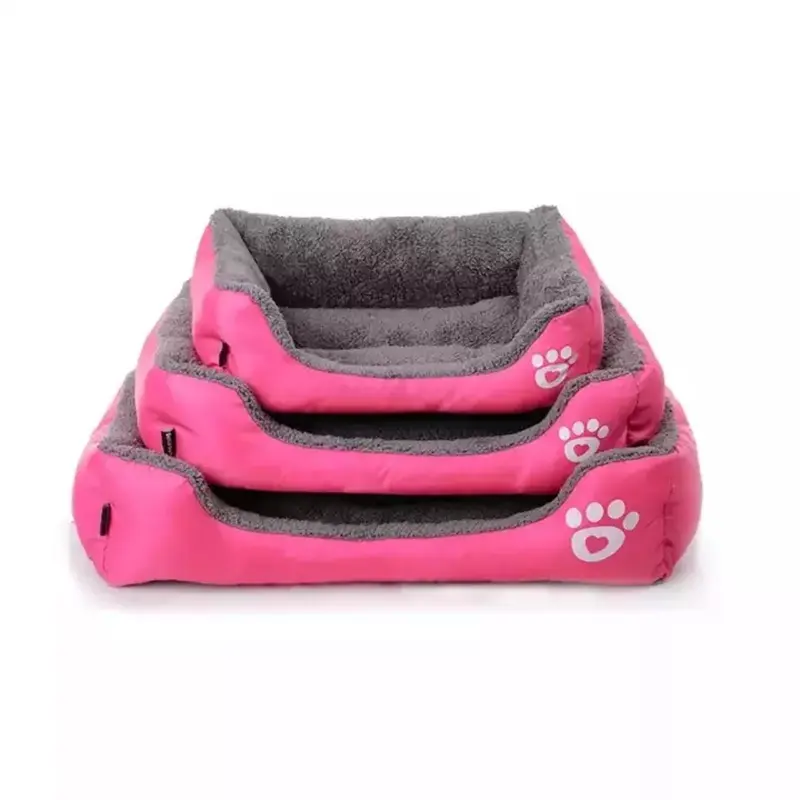 Soft Warm Cosy Pet Dog Square Cat Bed Washable Cushion Sizes S, M, L,XL, 2XL,3XL 5