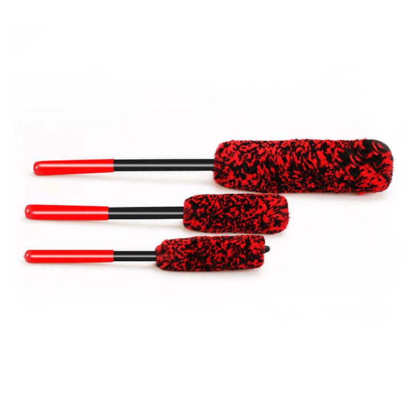 Product Introduction of New store opening, special offers  3X Set Wheel Woolies Luxury Super Plush Soft Alloy Wheel Cleaning Brush Kit UK 25