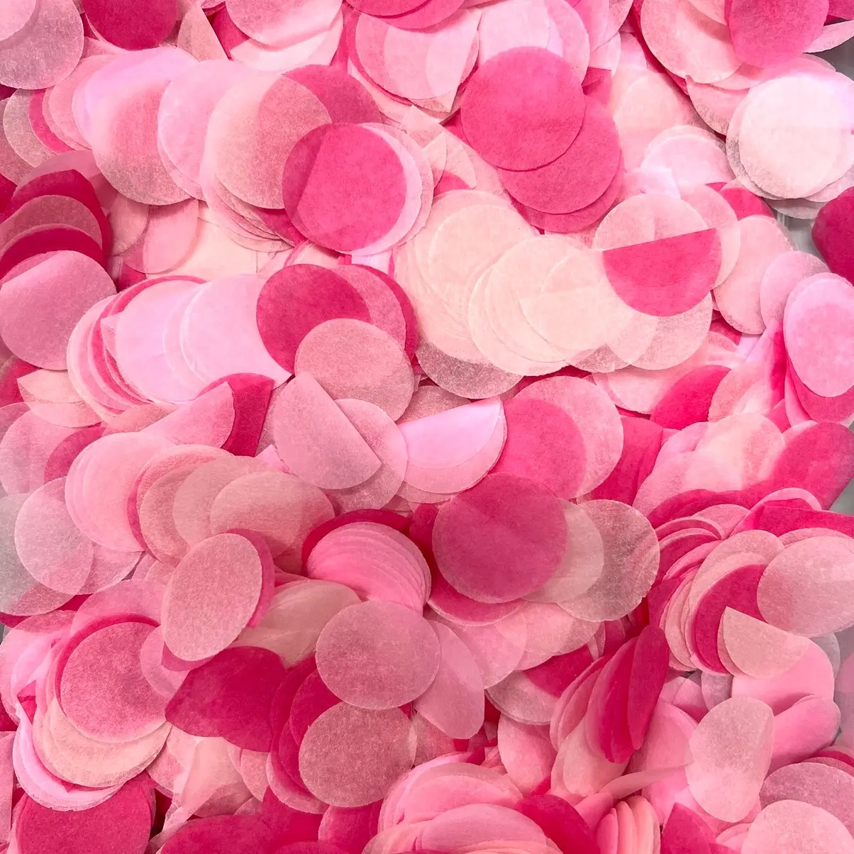 7 Handfuls Biodegradable Paper Confetti | Mixed Pink Colours