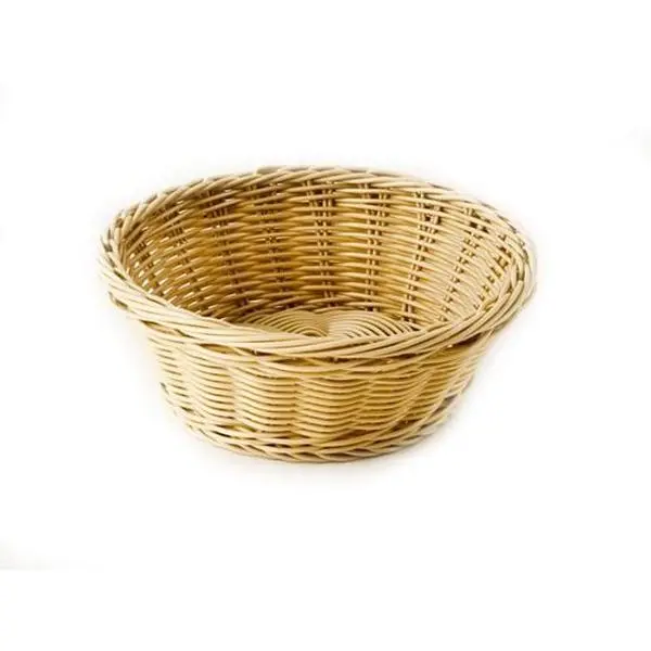 DOUBLE WEAVE POLYWICKER ROUND 8.25 X 3.25″ NATURAL