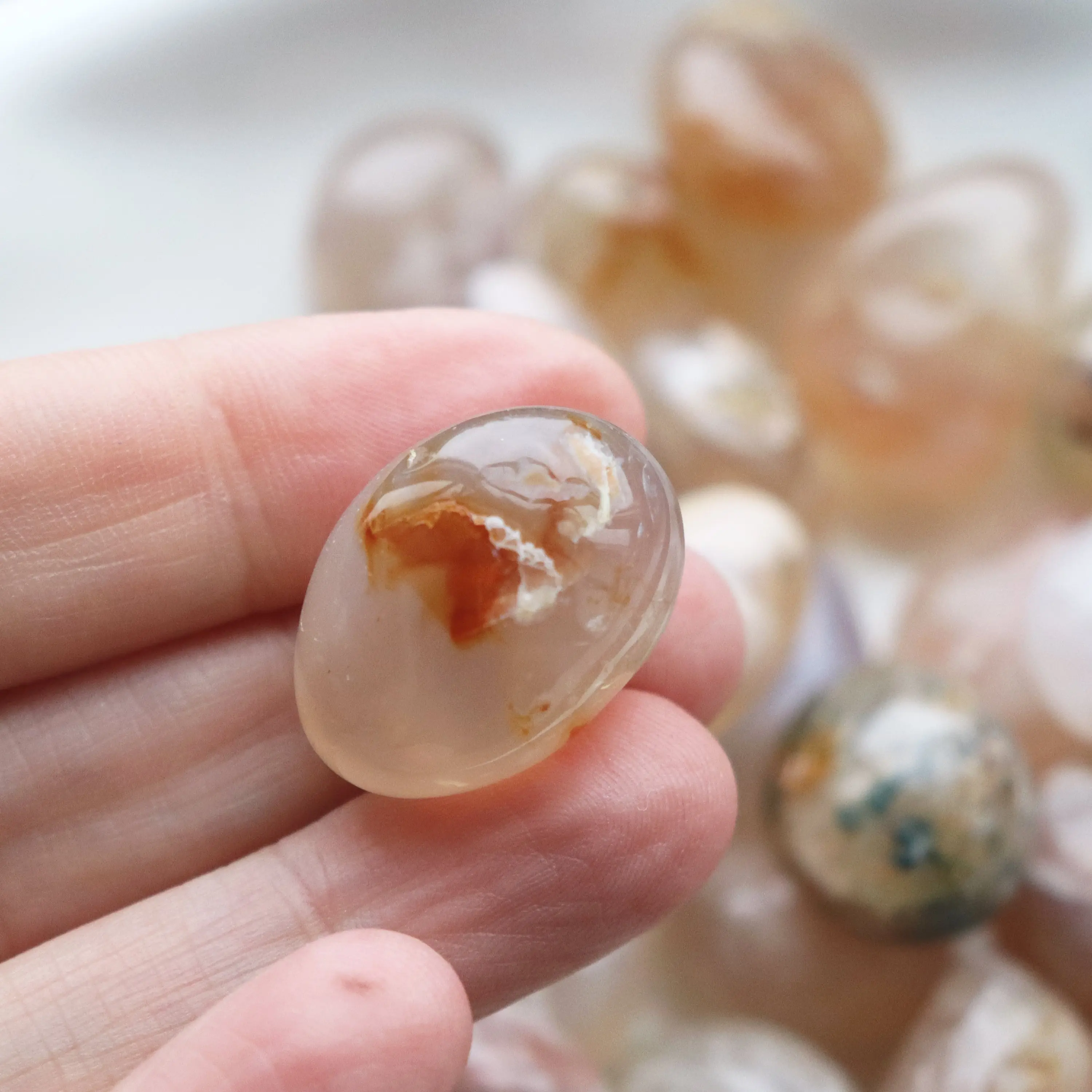 Small Flower Agate Tumblestone