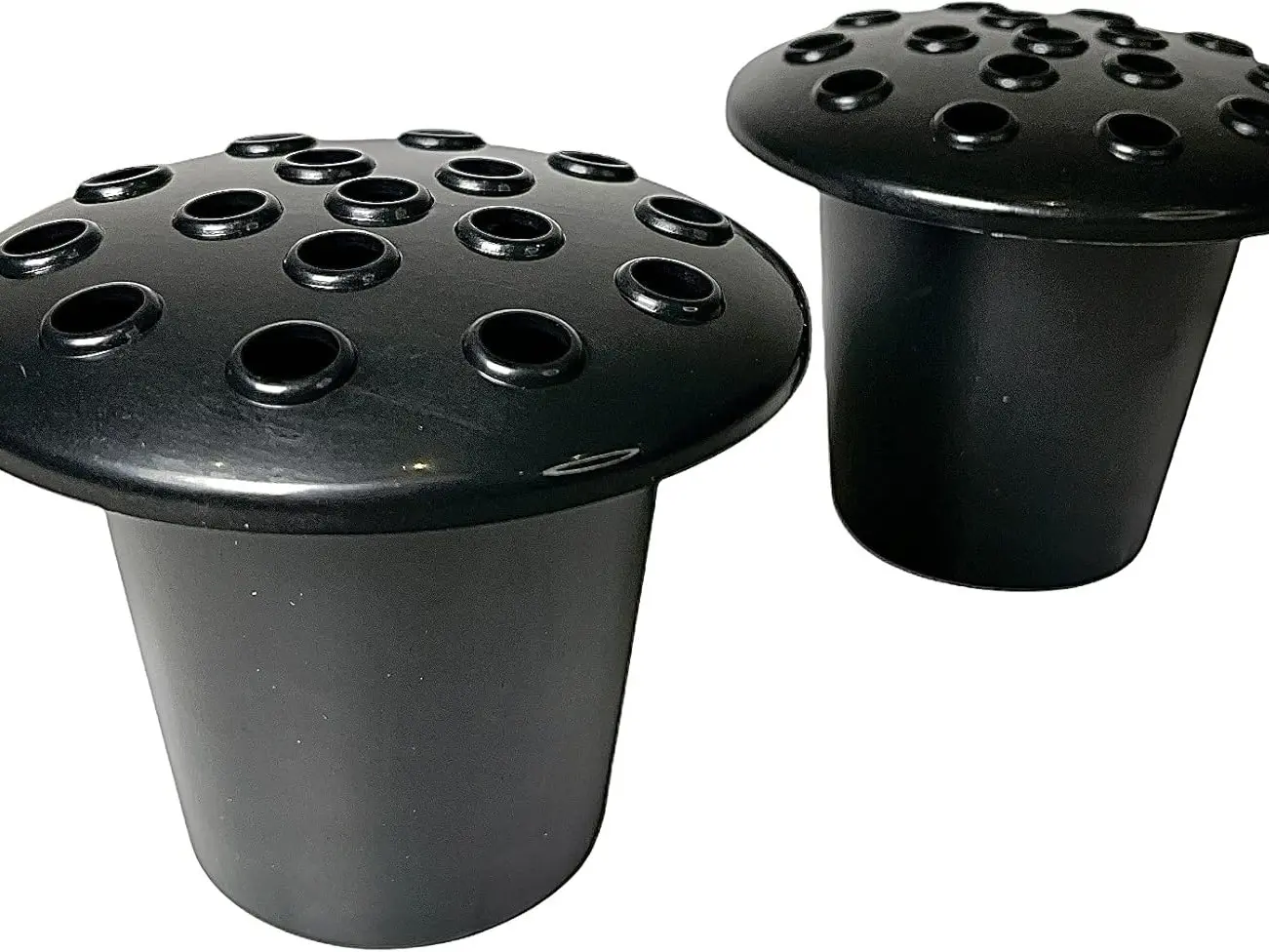 Grave Flower Pots (Pack Of 2) - Durable Plastic Grave Pots for Grave Decorations & Funeral - Flower Pots for Graves (Black) - Honoring Loved Ones with Floral Tributes - Memorial Flower Pots for Graves