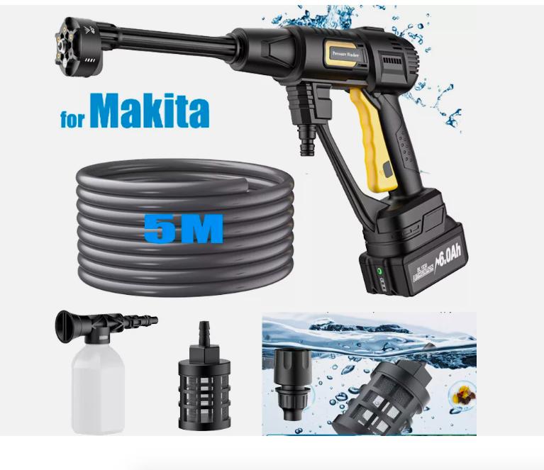 Product Introduction of Portable Car Pressure Washer Water Power Jet Wash Cleaner For Makita 5Ah Battery 3