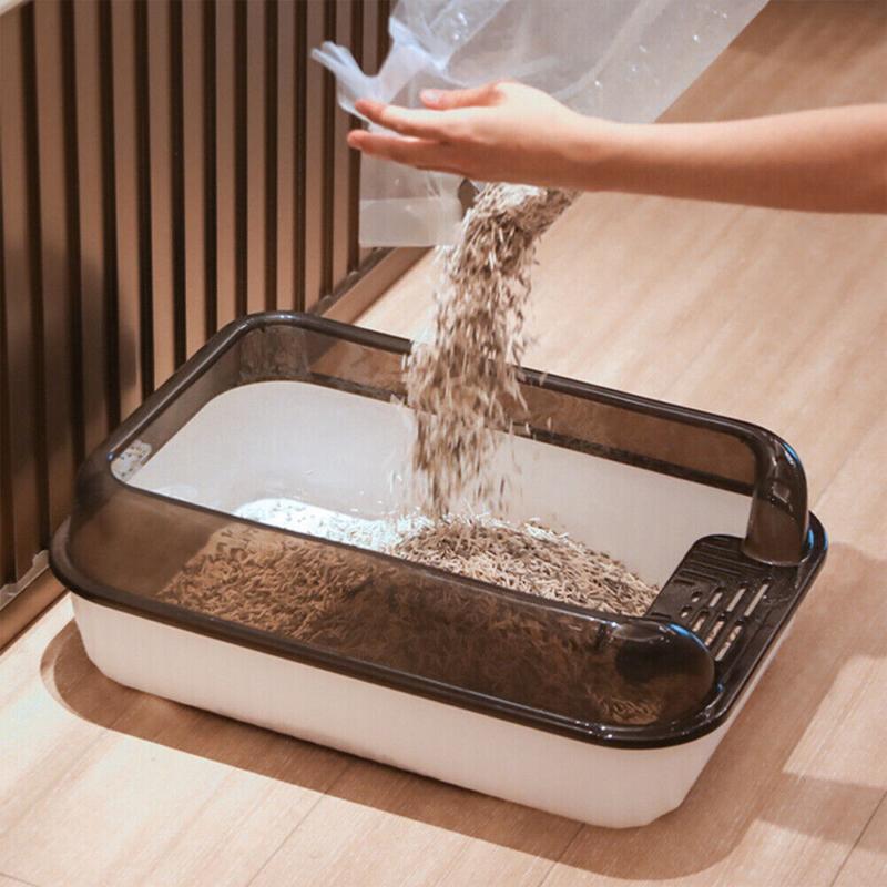 Product Introduction of Open Large Cat Litter Box High Side Deep Splash-Proof Cat Toilet with Scoop UK 18