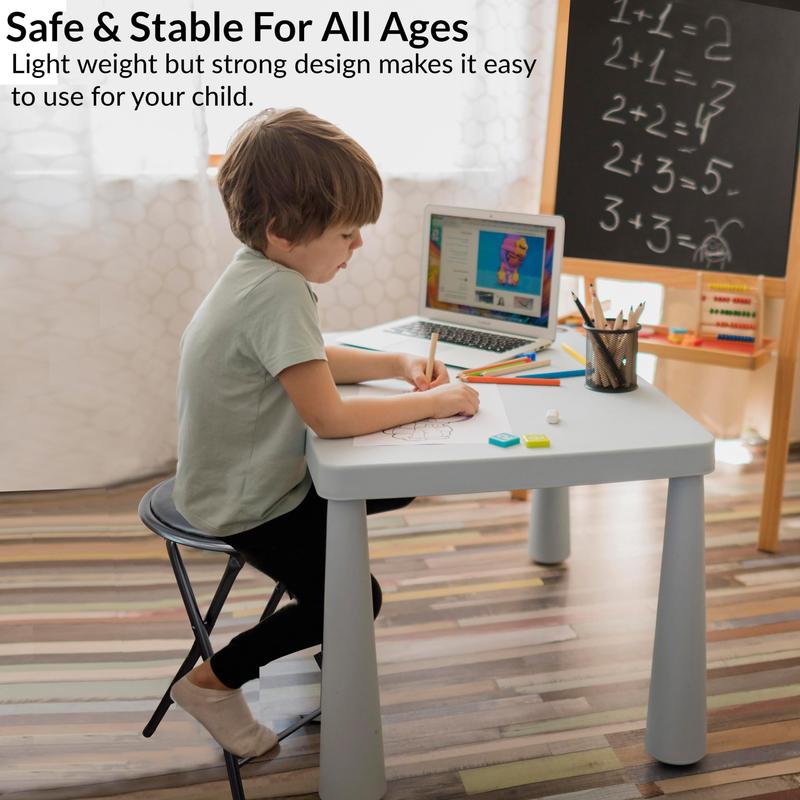ZYBUX - Portable Round Stool - Folding, Compact, and Versatile for Home Office 4