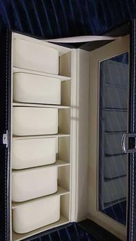 Product Review of Watch Bracelet Display Box, 1 Count 6 Grids PU Leather Jewelry Storage Box with Lock, Home Organizer for Living Room Bedroom from 🌟**🌟 2