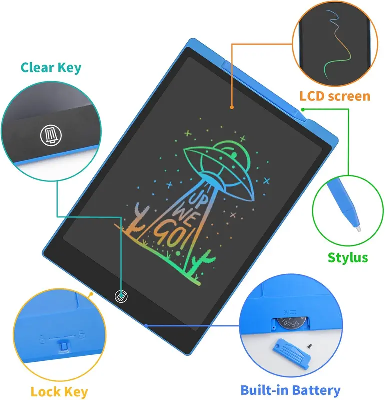 LCD Writing Tablet 10 12 Inch, Doodle Pads for Kids,a4 note smart notebook 7