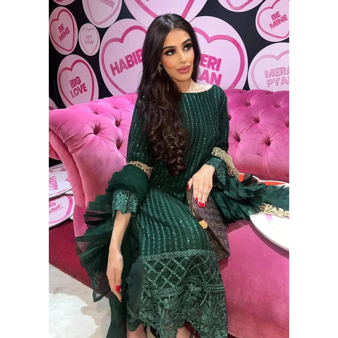 UMR901 Rixos - Green Memsaab Formal Chiffon Suit