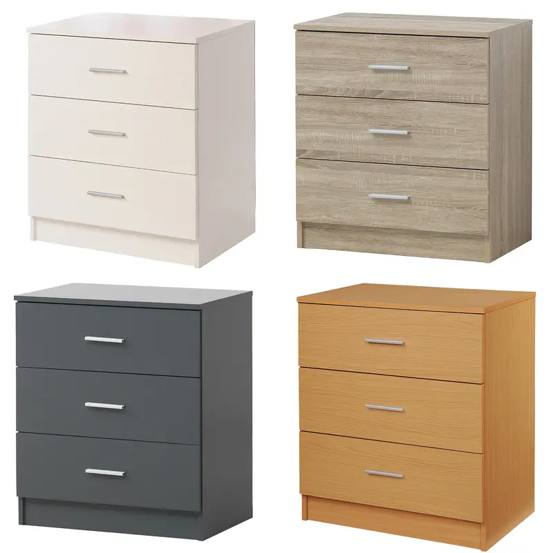 Modern Chest of Drawers for Bedroom Storage in 4 Colours - Metal Handles 0