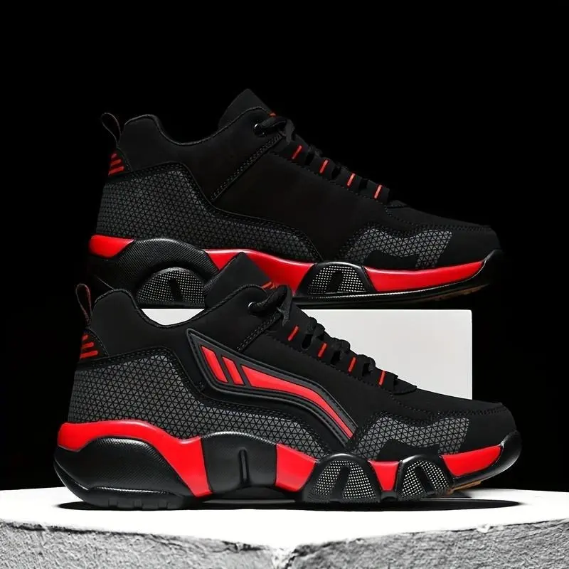 Comfortable Waterproof Men's Faux Leather Sneakers - Non-Slip Rubber Sole for All Seasons, Casual & Sporty Style 1
