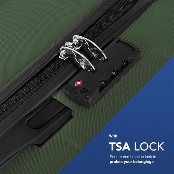 LUGG Travel Suitcase Set - Jetset 3-Piece Hard Shell Luggage, 20" 25" 28" Strong & Lightweight with Secure TSA Lock, Smooth 360° Wheels 3