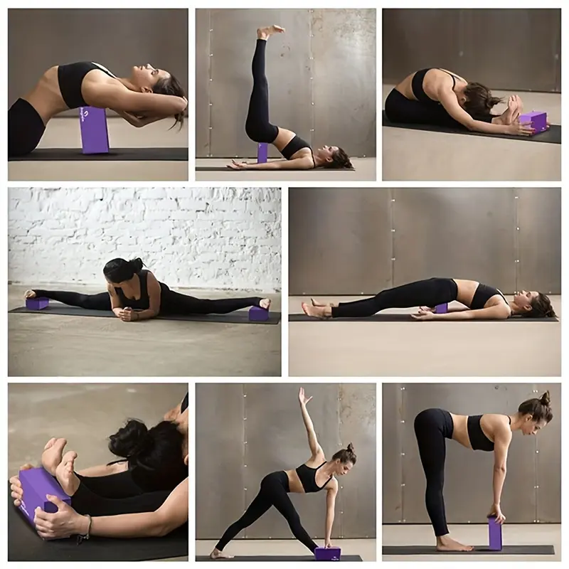 ORACEGRA        1pcs High-Density EVA Yoga Bricks to Boost Flexibility in Pilates and Stretching - Perfect for Home Gym and Training 8