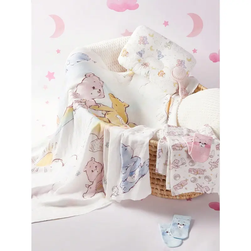 X Care Bears Cute And Comfortable Cartoon Bear Patterned Cotton Baby Positioning Pillow, Love Valentine Gifts 7