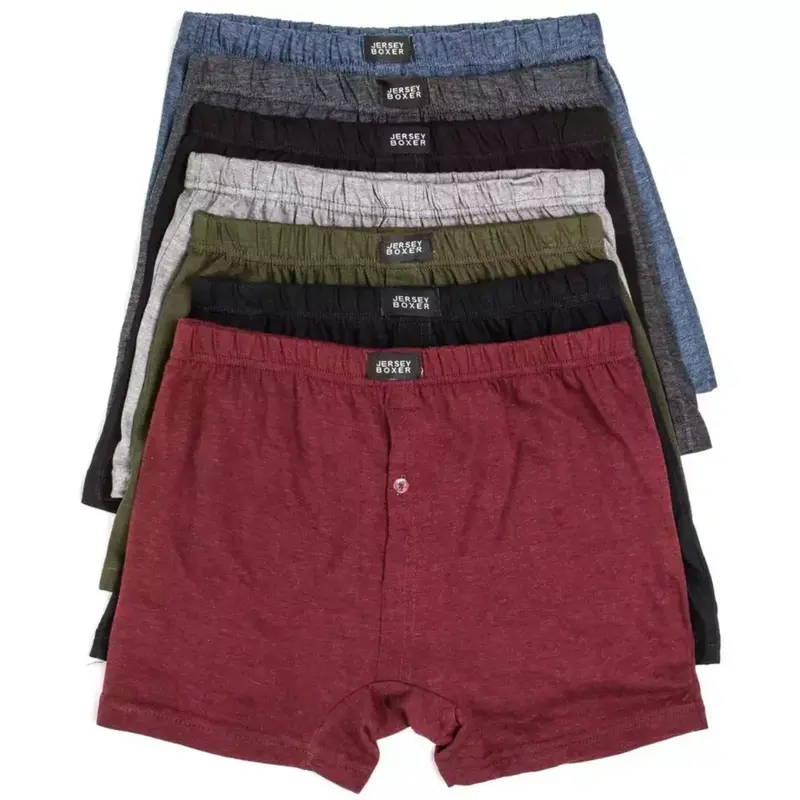 3 Pairs Mens Classic Boxer Shorts Briefs Comfort Fit Jersey Underwear Pants Assorted Colours Cotton Menswear 0