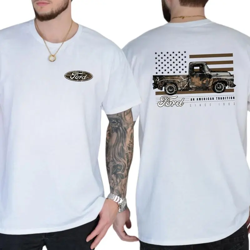 Ford Trucks Shirt - Classic Pickup Design T-Shirt, Cotton Top Menswear, Short Sleeve Unisex Shirt