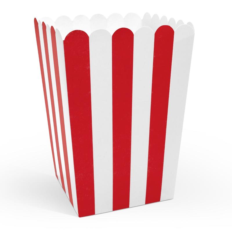 6 Red Striped Popcorn Box, Pirate Party Favors, Popcorn Bags, Kids Birthday Party Favours, Christmas Popcorn Boxes, Snack Box, Treat Boxes 1