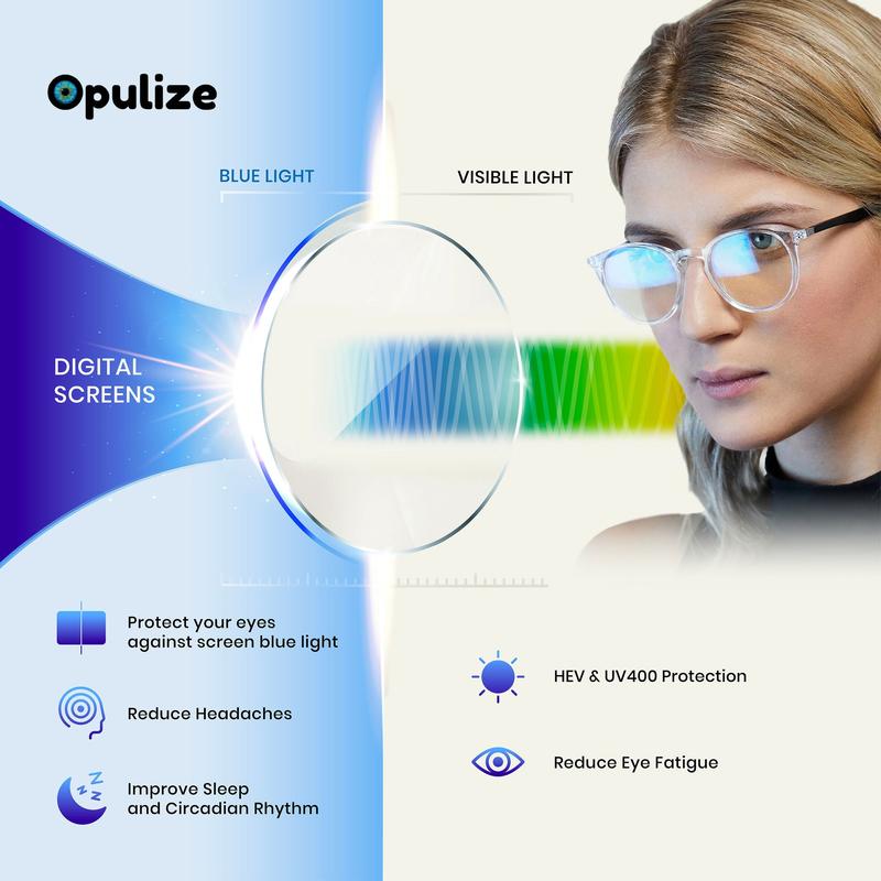 Opulize SOL Blue Light Unisex Glasses 4