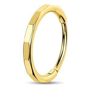 20G Rectangular Cut Minimalist Design Hinged Segment Nose Ring - 316L Stainless Steel