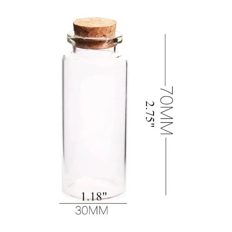 10 Miniature Glass Bottle Cork Sand Small Glass Jar Lid Kitchen Mini Glass Jar Favour Party Mini Bottle Tag Wedding Tiny Seed Jar Keepsake 4