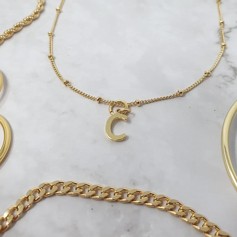 18ct Gold Plated Initial Pendant Charms 6